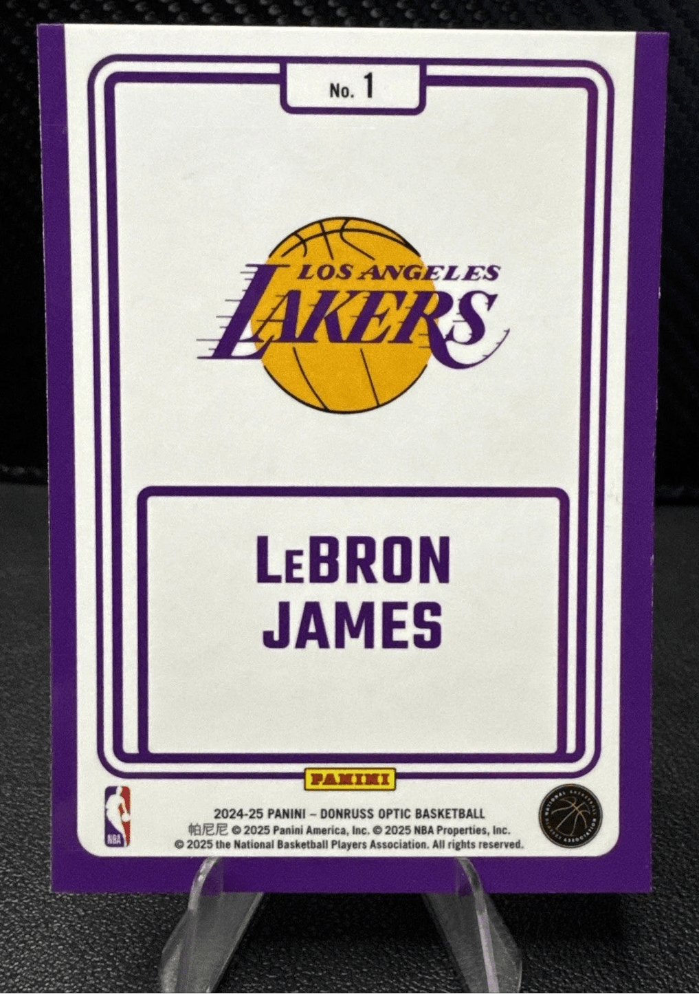 2024 - 25 Donruss Optic Winner Stays 1 LeBron James Los Angeles Lakers - 787 Hobby House