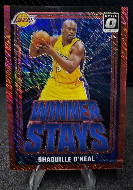 2024 - 25 Donruss Optic Winner Stays Red Shimmer 11 Shaquille O’Neal 19/75 - 787 Hobby House