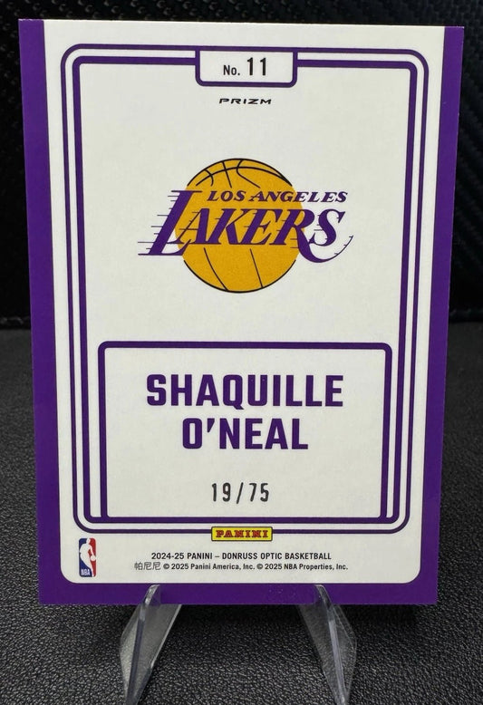 2024 - 25 Donruss Optic Winner Stays Red Shimmer 11 Shaquille O’Neal 19/75 - 787 Hobby House