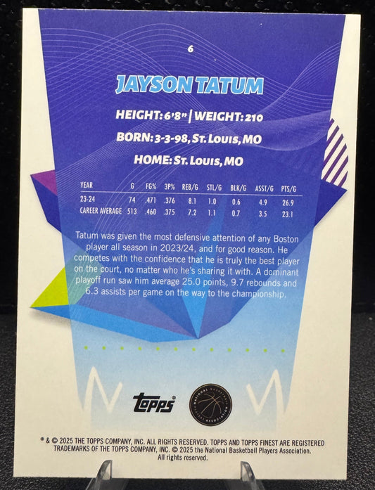 2024 - 25 Finest 6 Jayson Tatum Boston Celtics - 787 Hobby House
