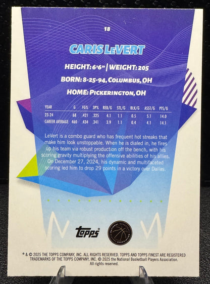 2024 - 25 Finest Blue Refractors 18 Caris LeVert C 26/175 - 787 Hobby House