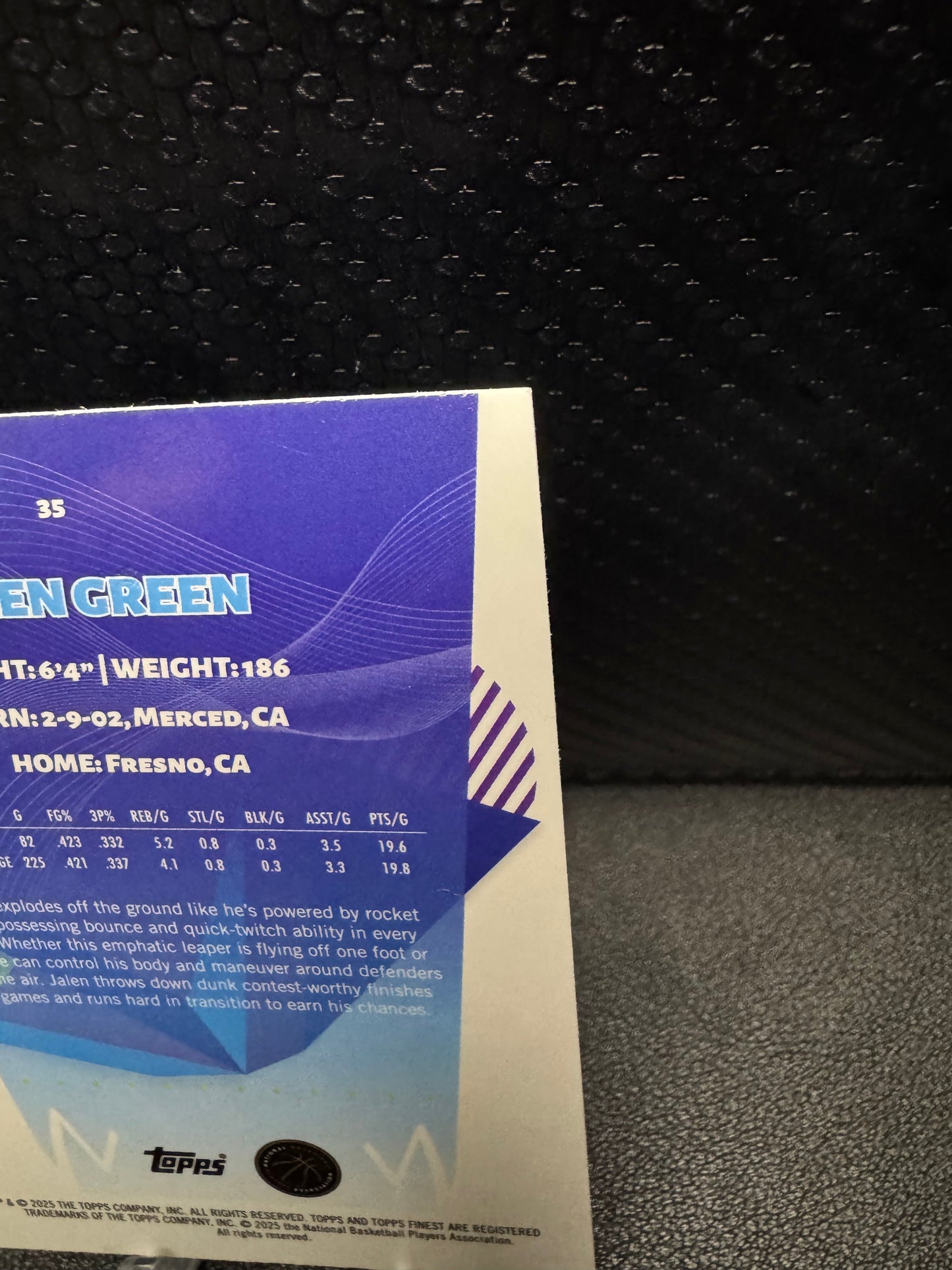 2024 - 25 Finest Blue X - Fractors 35 Jalen Green C Atlanta Hawks 57/99 - 787 Hobby House
