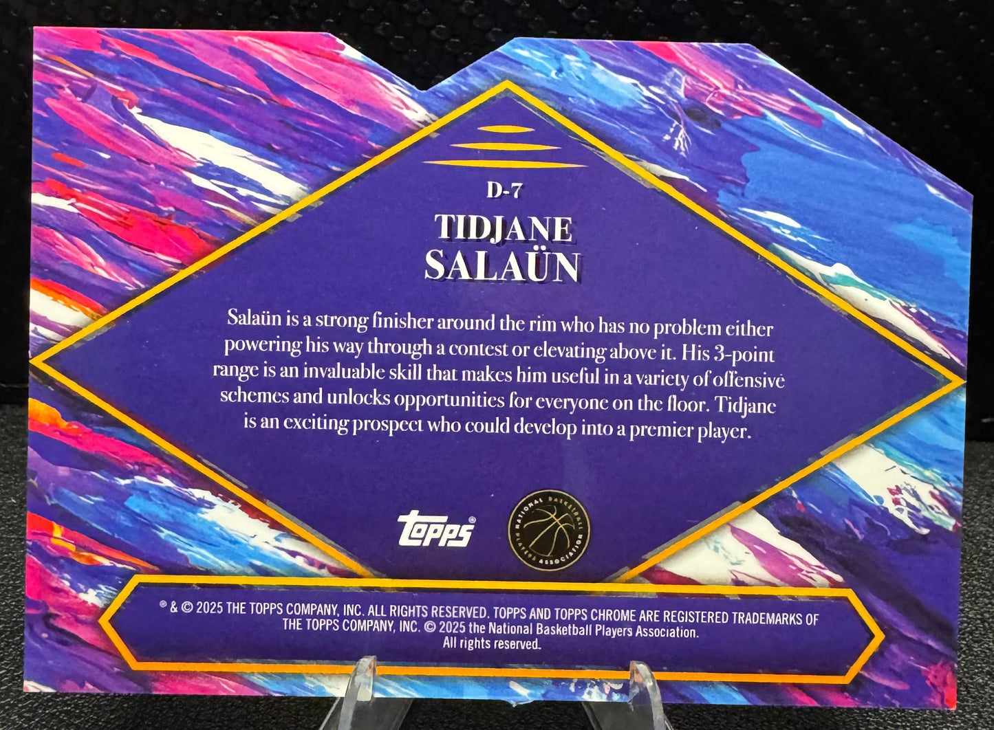 2024 - 25 Finest Debut Purple X - Fractors D7 Tidjane Salaun Charlotte Hornets - 787 Hobby House