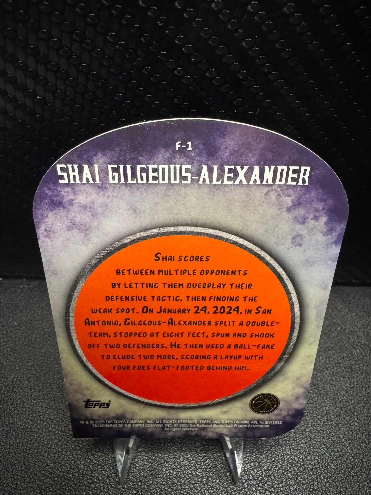2024 - 25 Finest Finishers Red Black Geometric Refractors F1 Shai Gilgeous - Alexander 09/25 - 787 Hobby House