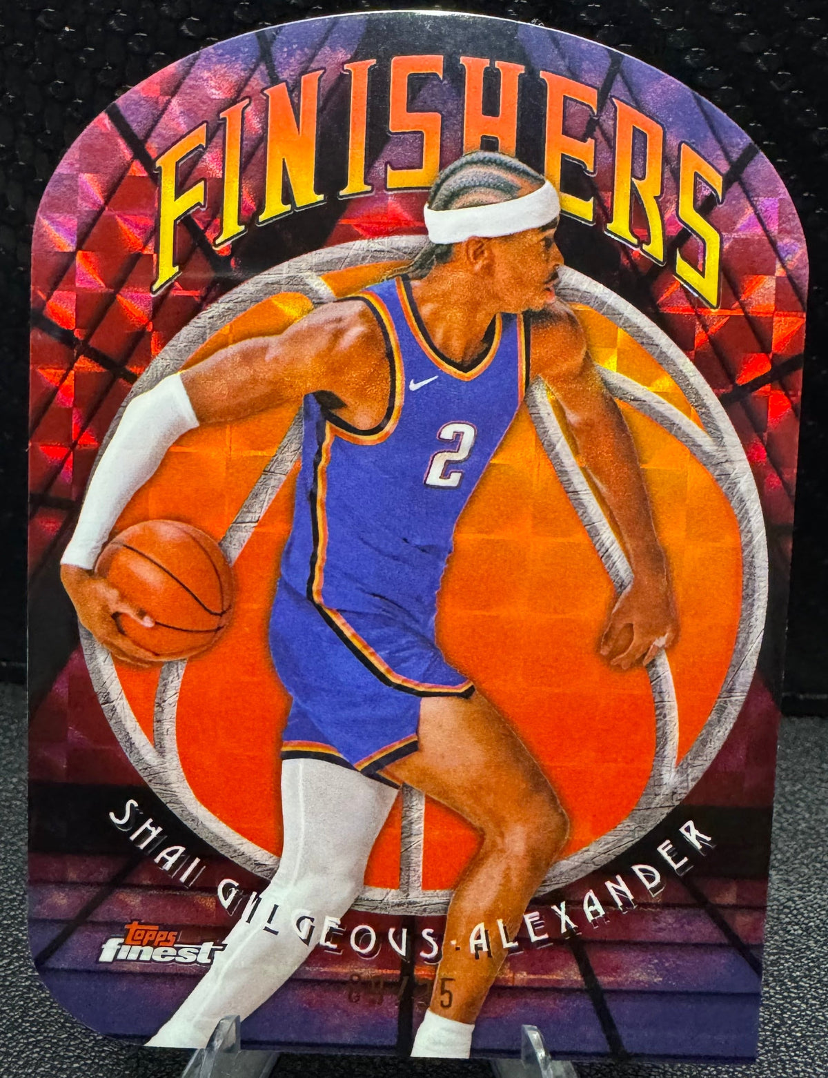 2024 - 25 Finest Finishers Red Black Geometric Refractors F1 Shai Gilgeous - Alexander 09/25 - 787 Hobby House