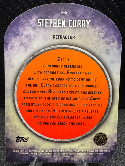 2024 - 25 Finest Finishers Refractors F5 Stephen Curry Golden State Warriors - 787 Hobby House