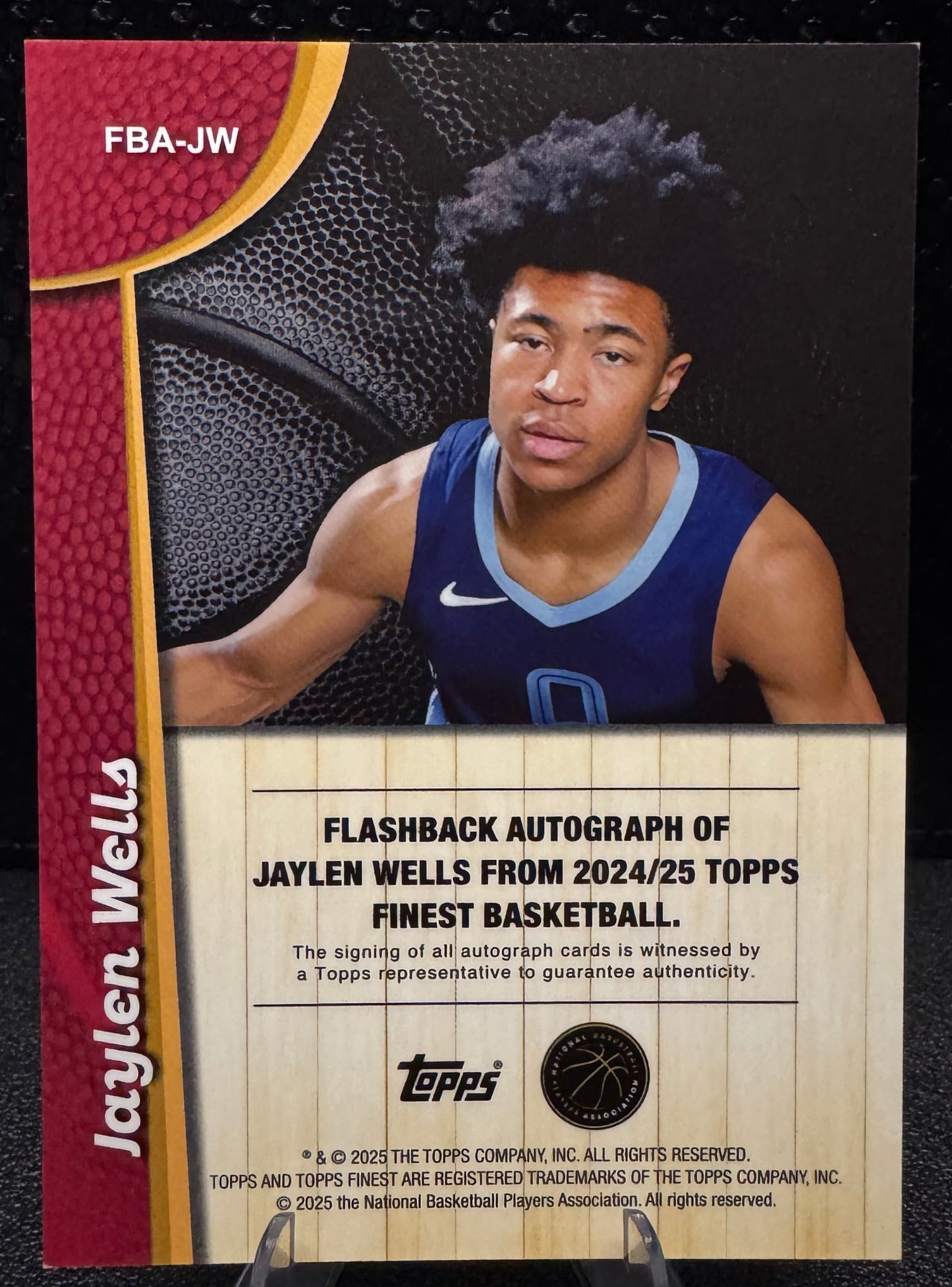 2024 - 25 Finest Flashback Autographs Gold Geometric Refractors FBAJW Jaylen Wells - 787 Hobby House