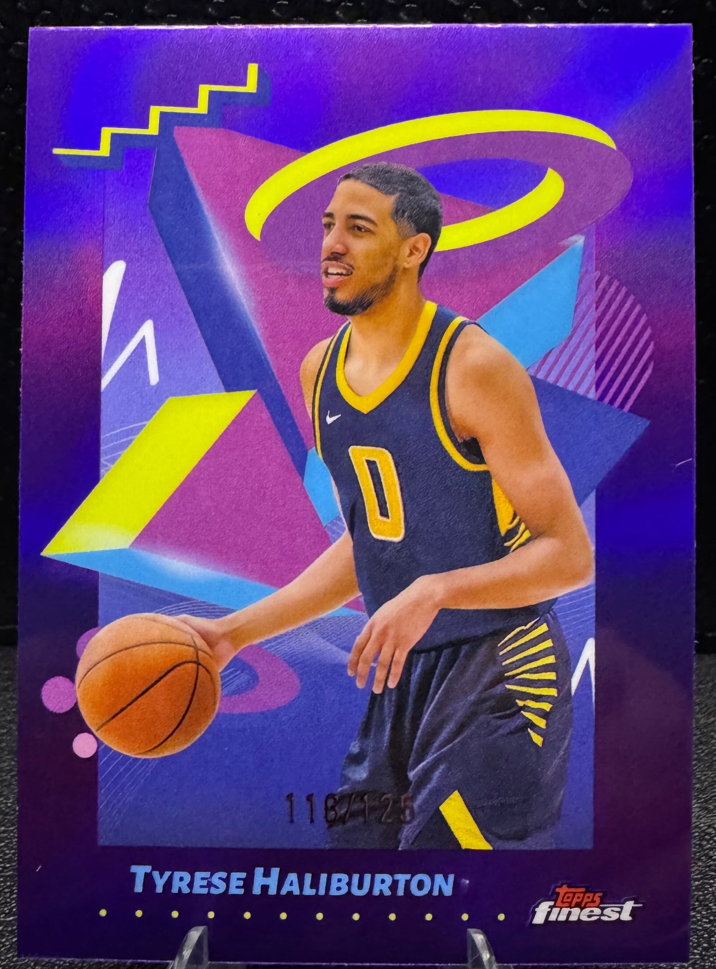 2024 - 25 Finest Purple Refractors 233 Tyrese Haliburton Indiana Pacers 116/125 - 787 Hobby House