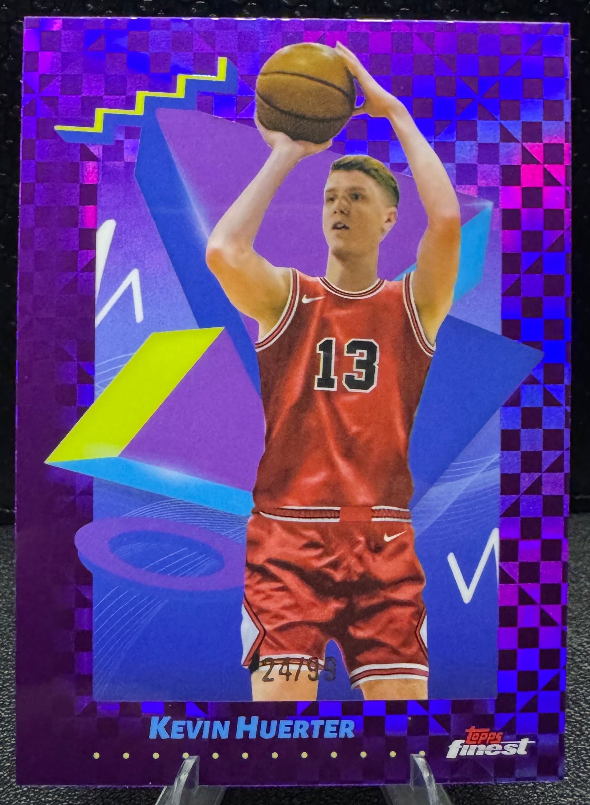 2024 - 25 Finest Purple X - Fractors 183 Kevin Huerter Chicago Bulls 24/99 - 787 Hobby House