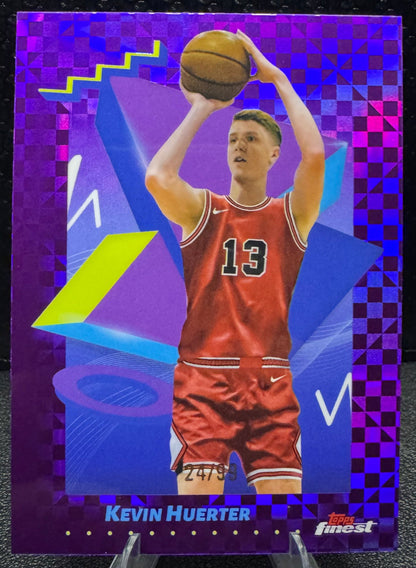 2024 - 25 Finest Purple X - Fractors 183 Kevin Huerter Chicago Bulls 24/99 - 787 Hobby House
