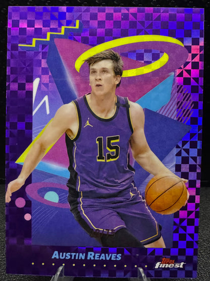 2024 - 25 Finest Purple X - Fractors 219 Austin Reaves Los Angeles Lakers 39/75 - 787 Hobby House