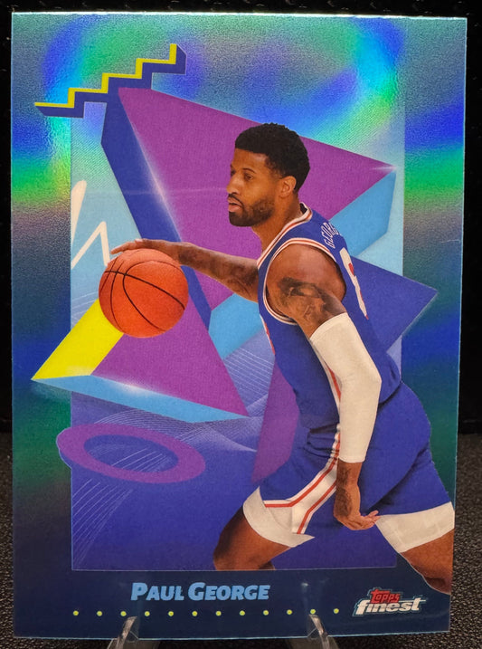 2024 - 25 Finest Sky Blue Refractors 173 Paul George Philadelphia 76ers - 787 Hobby House