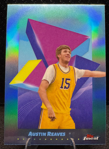 2024 - 25 Finest Sky Blue Refractors 47 Austin Reaves Los Angeles Lakers - 787 Hobby House