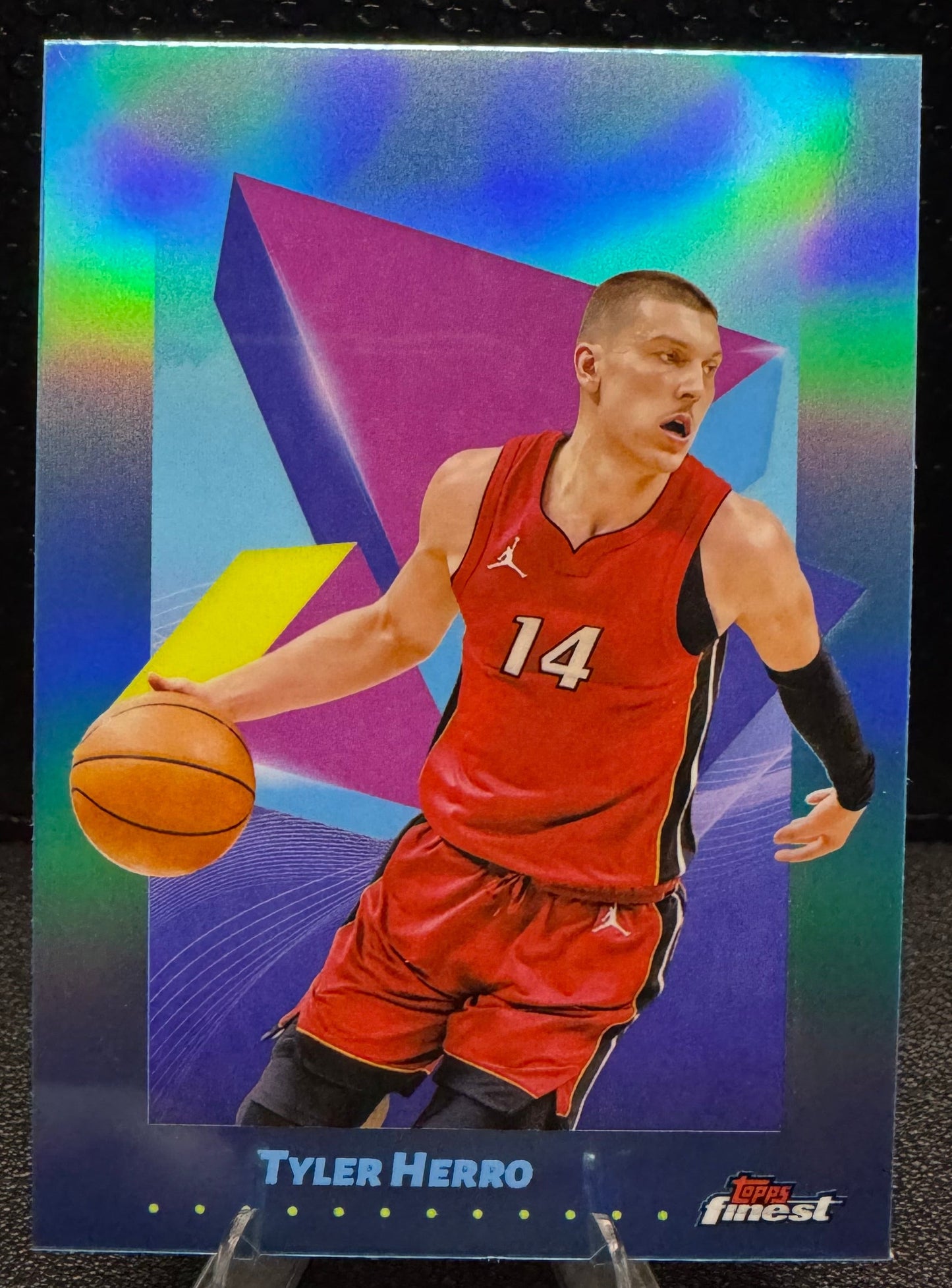 2024 - 25 Finest Sky Blue Refractors 55 Tyler Herro Miami Heat - 787 Hobby House