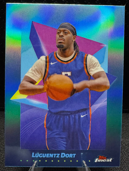 2024 - 25 Finest Sky Blue Refractors 66 Luguentz Dort Oklahoma City Thunder - 787 Hobby House