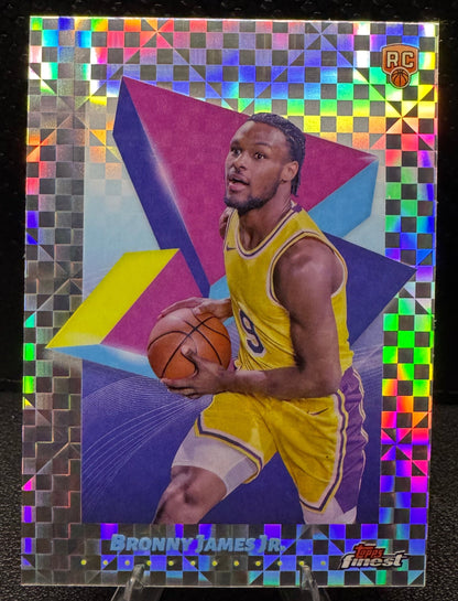 2024 - 25 Finest X - Fractors 43 Bronny James Jr. RC Los Angeles Lakers - 787 Hobby House