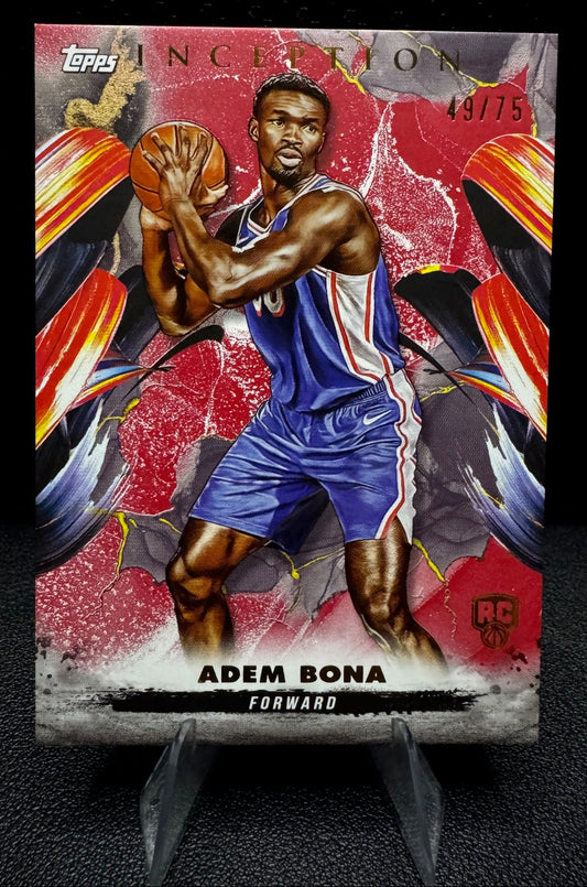 2024 - 25 Topps Inception 32 Adem Bona Red 49/75 RC Philadelphia 76ers - 787 Hobby House