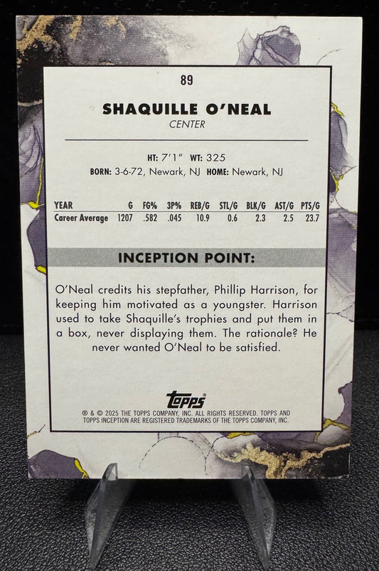 2024 - 25 Topps Inception 89 Shaquille O'Neal Los Angeles Lakers - 787 Hobby House