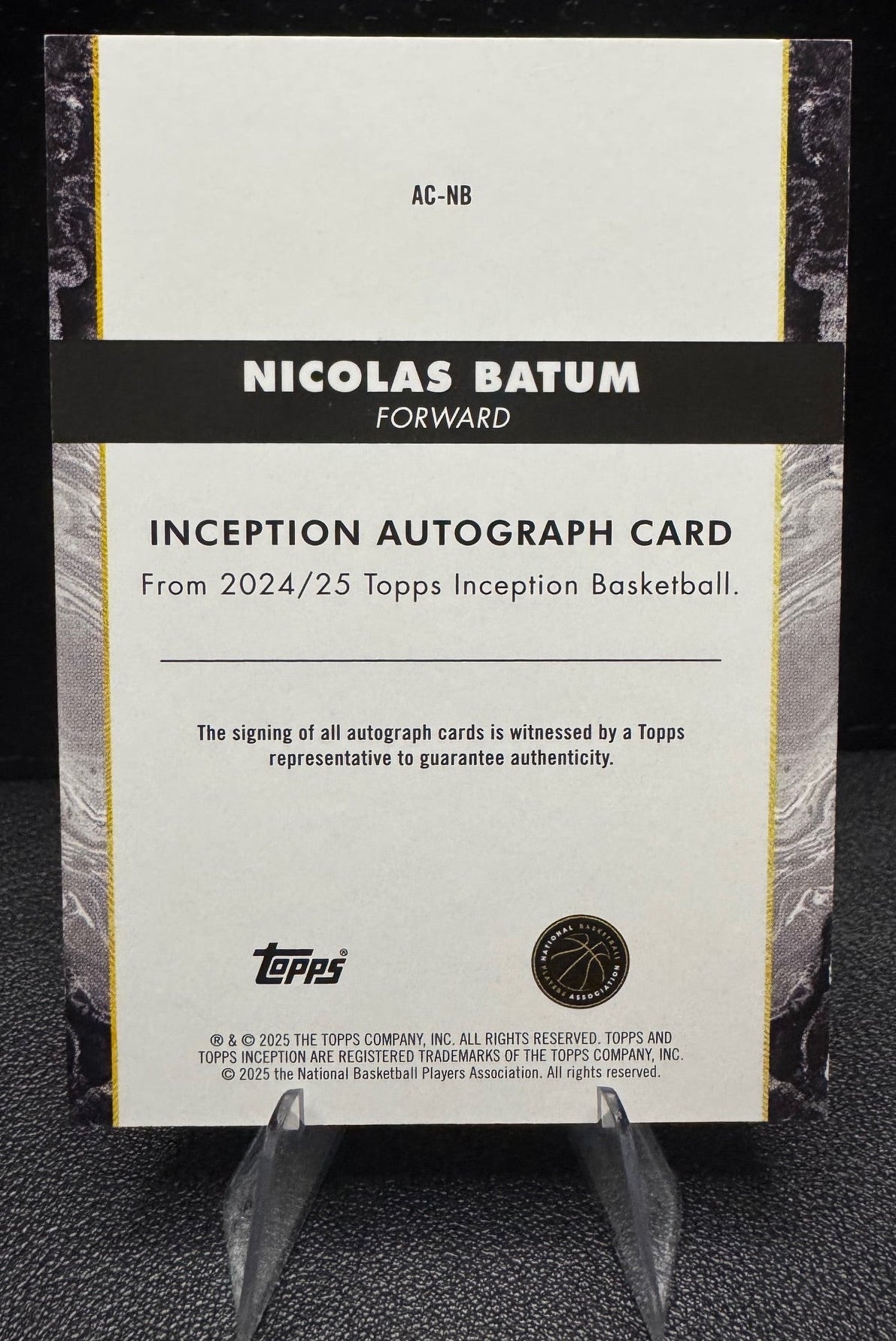 2024 - 25 Topps Inception AC - NB Nicolas Batum Autographs Blue 17/99 AU Los Angeles Clippers - 787 Hobby House