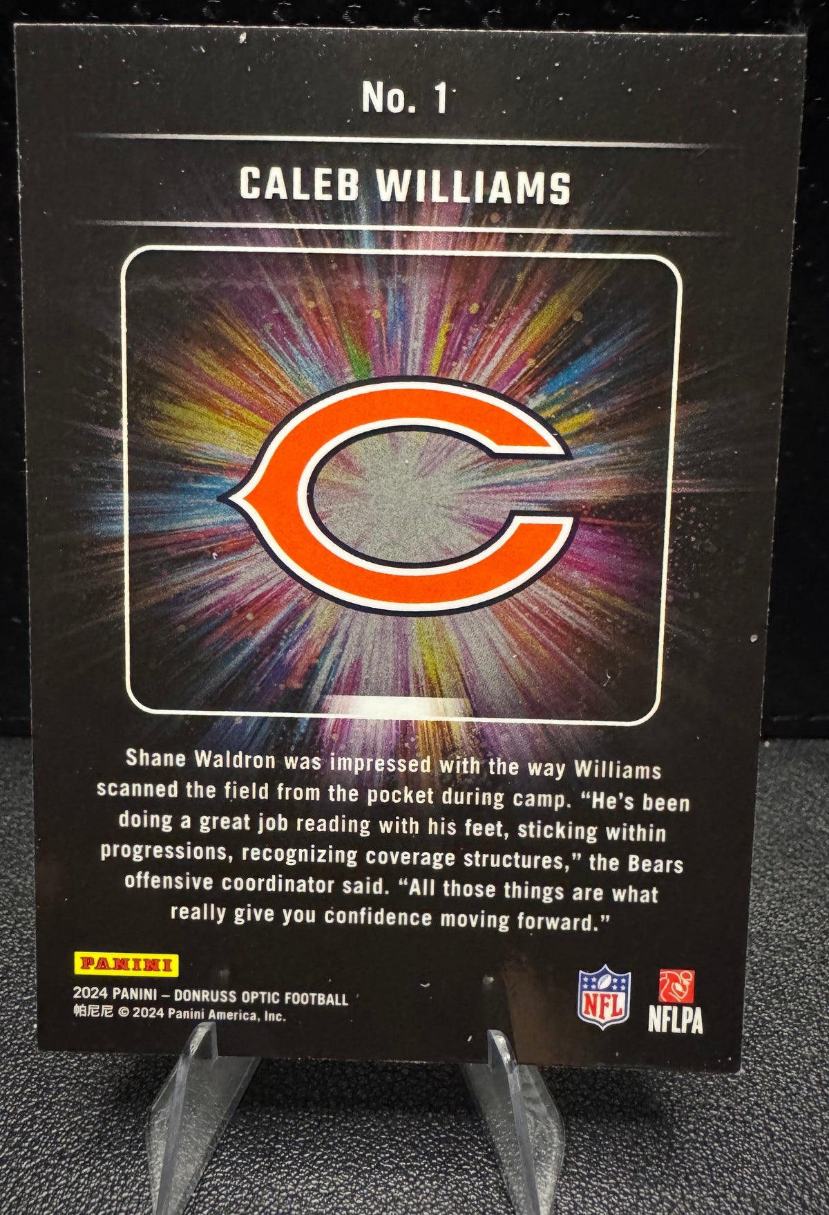 2024 Donruss Optic 1 Caleb Williams Light It Up Chicago Bears RC - 787 Hobby House