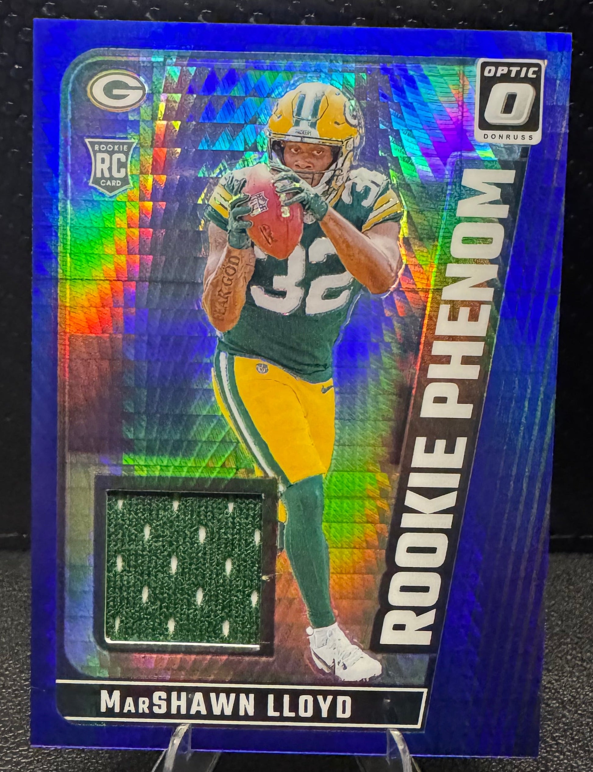 2024 Donruss Optic Rookie Phenoms Blue Hyper 29 MarShawn Lloyd RC - 787 Hobby House