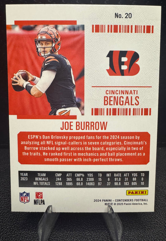 2024 Panini Contenders 20 Joe Burrow Retail Cincinnati Bengals - 787 Hobby House