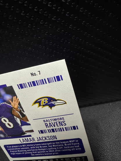 2024 Panini Contenders 7 Lamar Jackson Retail Baltimore Ravens - 787 Hobby House