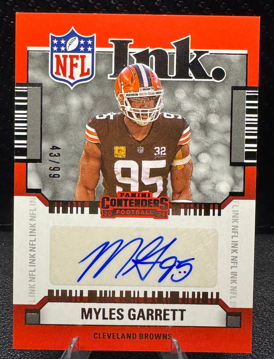 2024 Panini Contenders NFL Ink Autographs 33 Myles Garrett 43/99 - 787 Hobby House