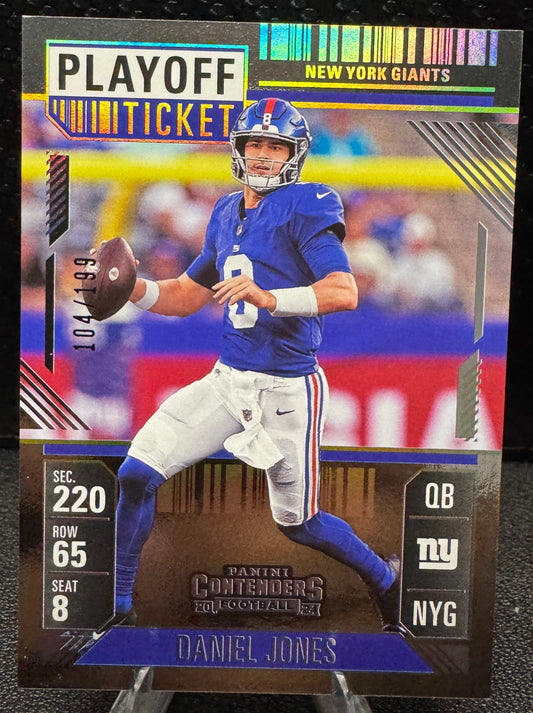 2024 Panini Contenders Playoff Ticket 73 Daniel Jones 104/199 - 787 Hobby House