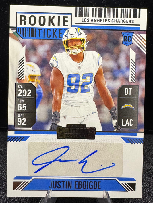 2024 Panini Contenders Rookie Ticket 246 Justin Eboigbe AU RC - 787 Hobby House