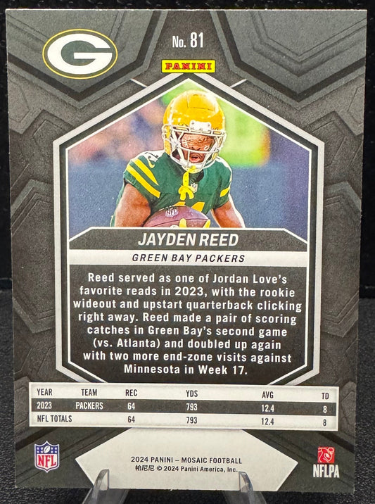 2024 Panini Mosaic 81 Jayden Reed Green Bay Packers - 787 Hobby House