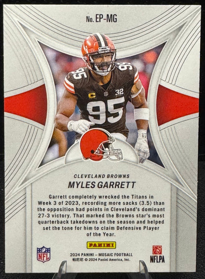 2024 Panini Mosaic Epic Performers 11 Myles Garrett Cleveland Browns - 787 Hobby House