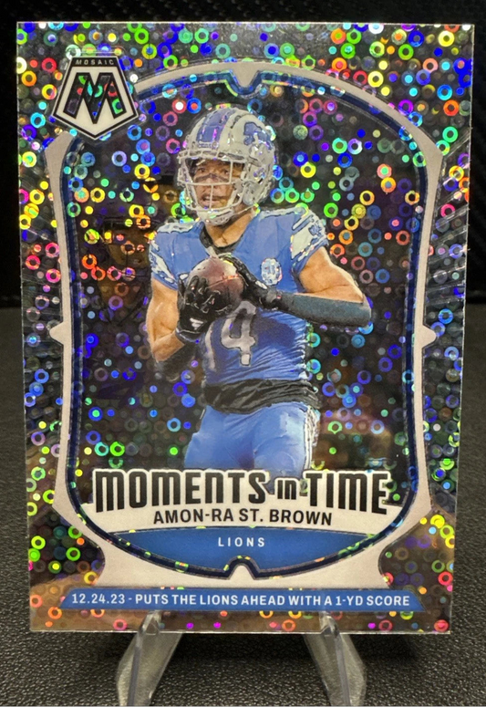 2024 Panini Mosaic Moments in Time No Huddle Silver 24 Amon - Ra St. Brown Lions - 787 Hobby House