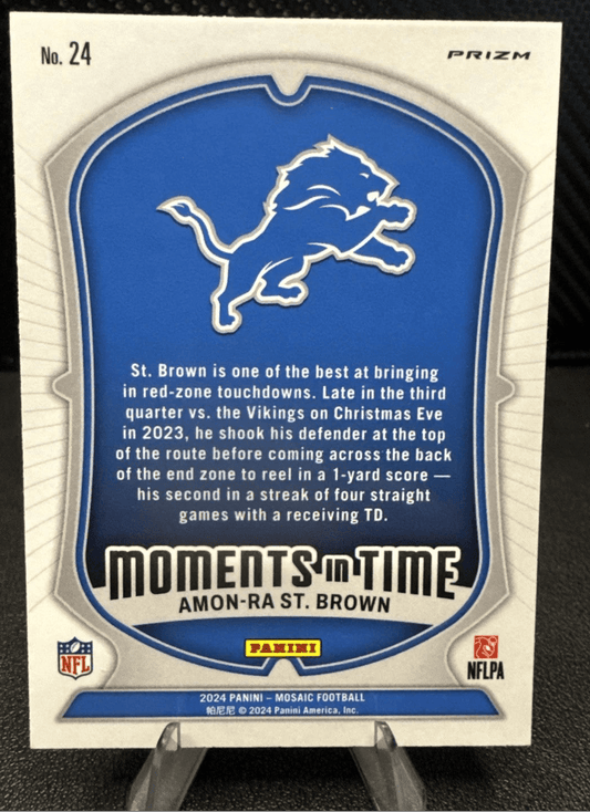 2024 Panini Mosaic Moments in Time No Huddle Silver 24 Amon - Ra St. Brown Lions - 787 Hobby House