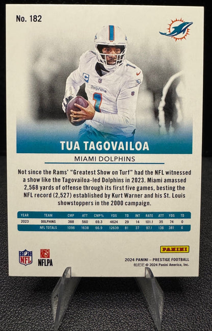 2024 Panini Prestige 182 Tua Tagovailoa Red Xtra Points 243/999 Miami Dolphins - 787 Hobby House
