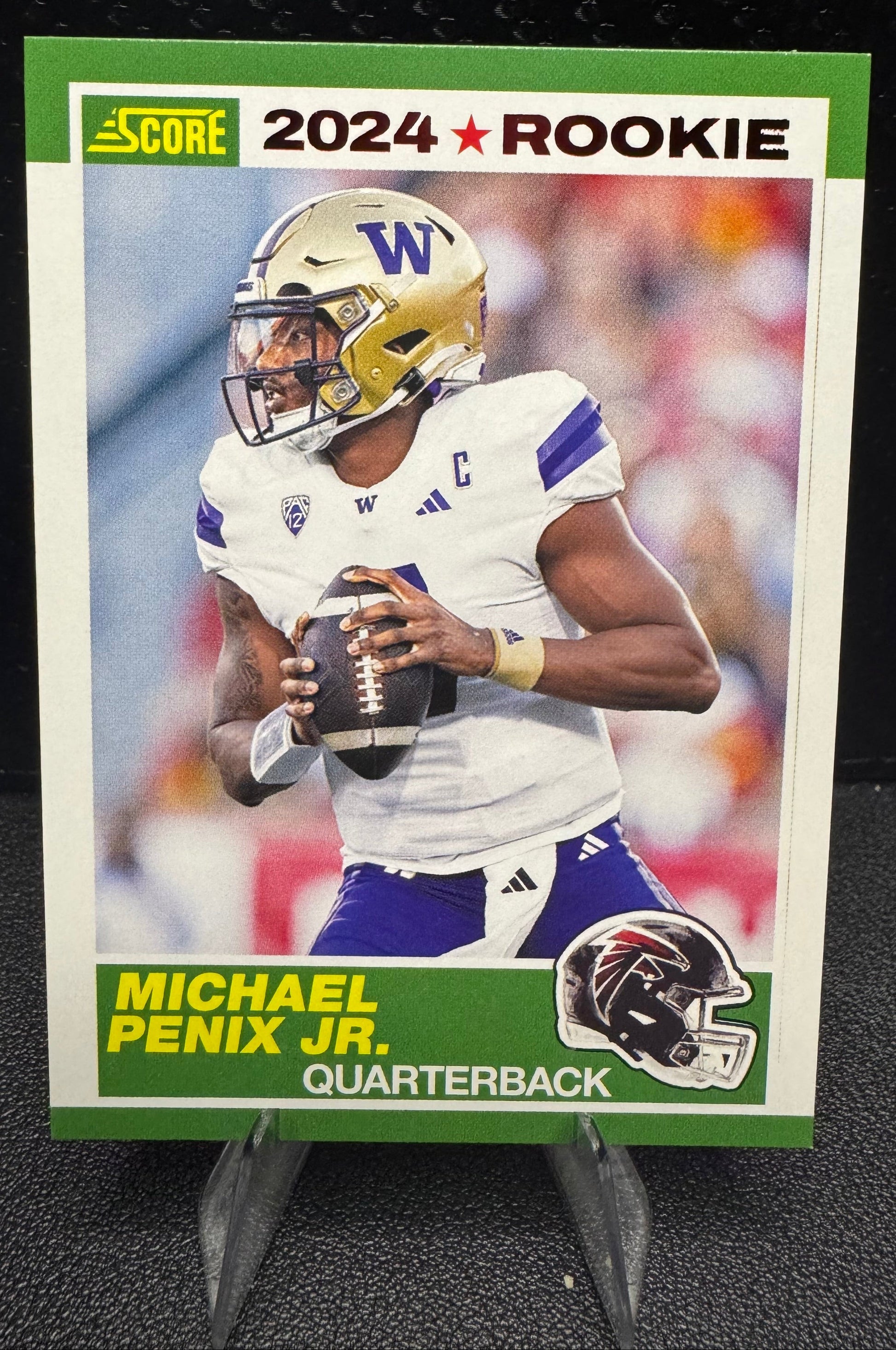 2024 Score 7 Michael Penix Jr. 35th Anniversary Rookies Atlanta Falcons - 787 Hobby House