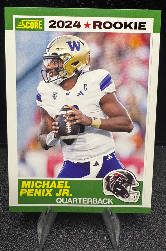 2024 Score 7 Michael Penix Jr. 35th Anniversary Rookies Atlanta Falcons - 787 Hobby House
