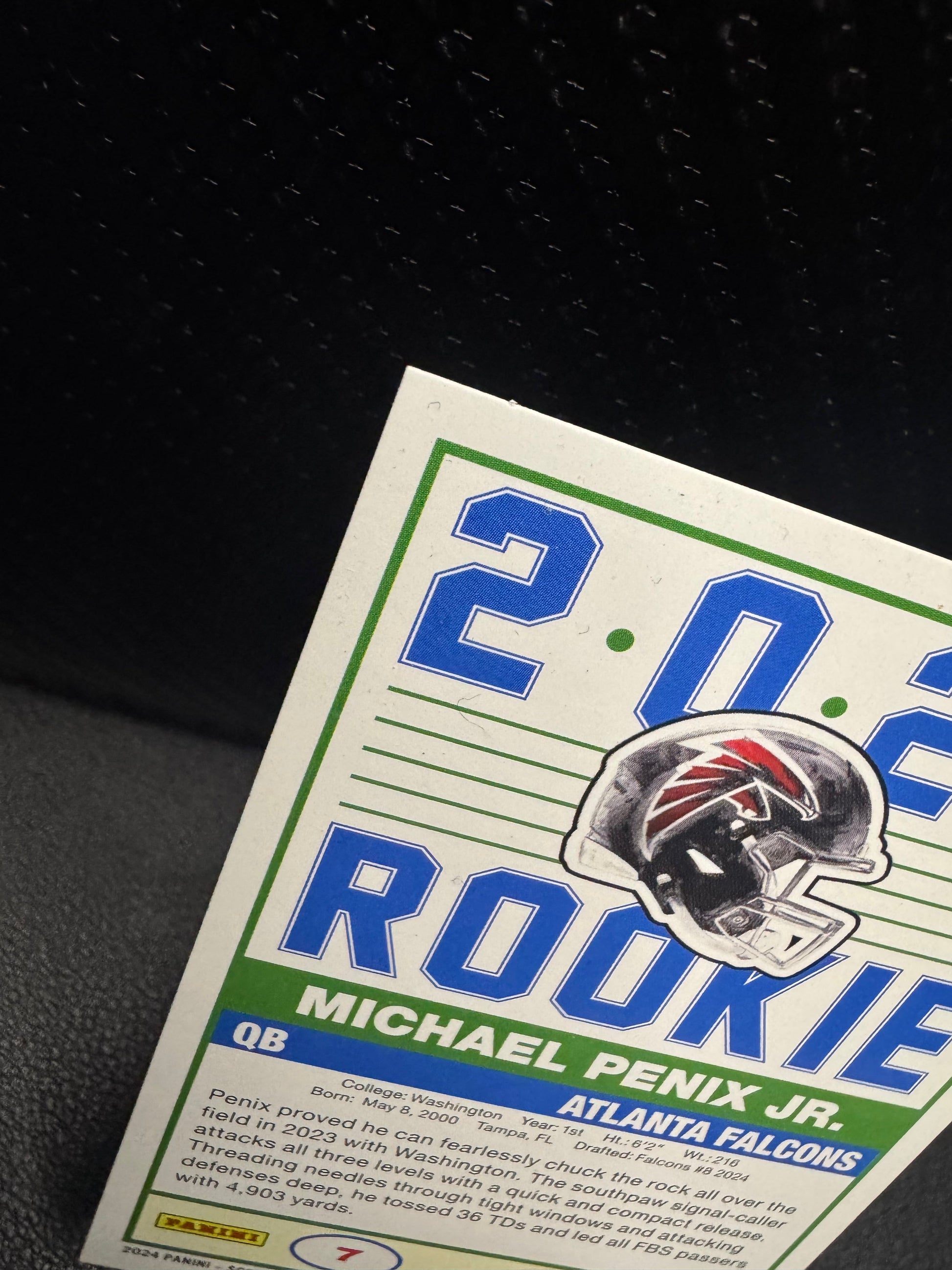 2024 Score 7 Michael Penix Jr. 35th Anniversary Rookies Atlanta Falcons - 787 Hobby House