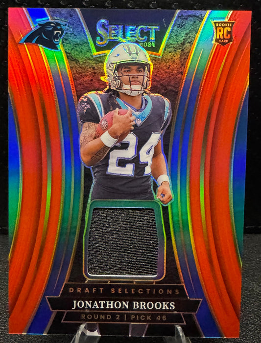 2024 Select Draft Selections Memorabilia Prizm Red 19 Jonathon Brooks - 787 Hobby House