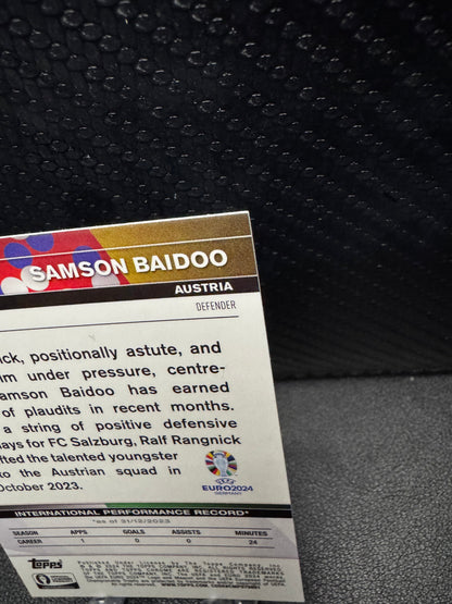 2024 Topps Chrome UEFA Euro Color Match Refractors 140 Samson Baidoo 14/99 - 787 Hobby House