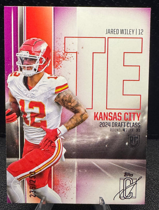 2024 Topps Signature Class Magenta 128 Jared Wiley RC 236/250 - 787 Hobby House