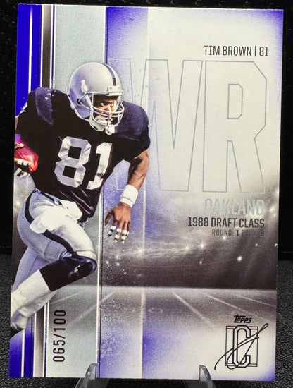 2024 Topps Signature Class Purple 40 Tim Brown 65/100 - 787 Hobby House