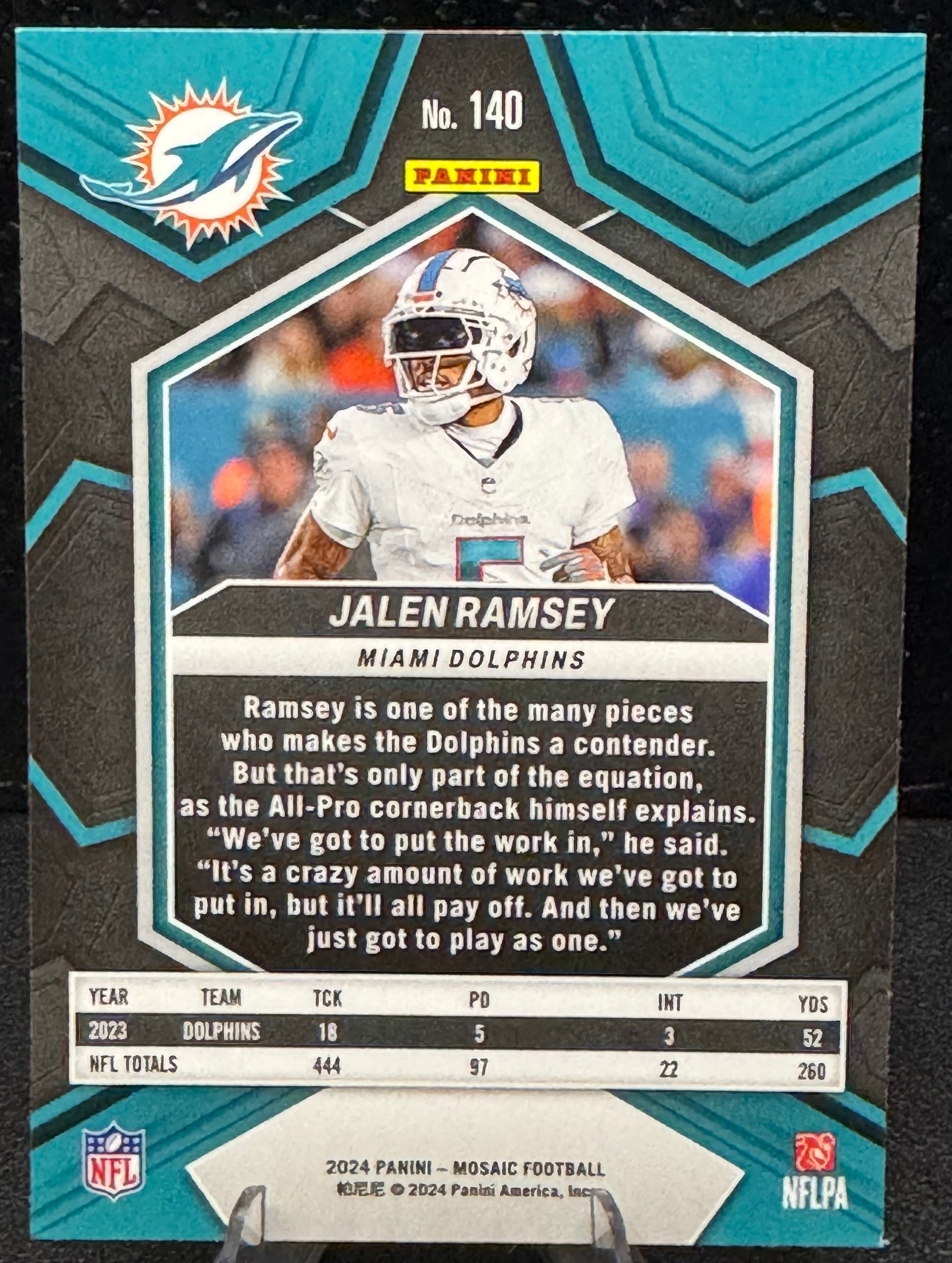 2024 Panini Mosaic #140 Jalen Ramsey Miami Dolphins
