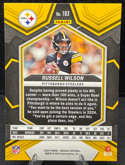 2024 Panini Mosaic #183 Russell Wilson Pittsburgh Steelers
