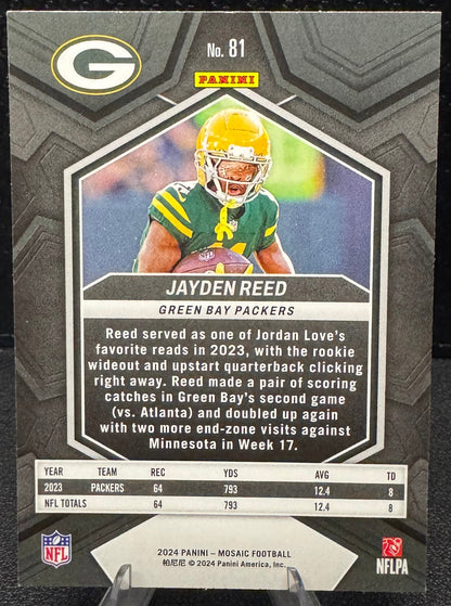 2024 Panini Mosaic #81 Jayden Reed Green Bay Packers