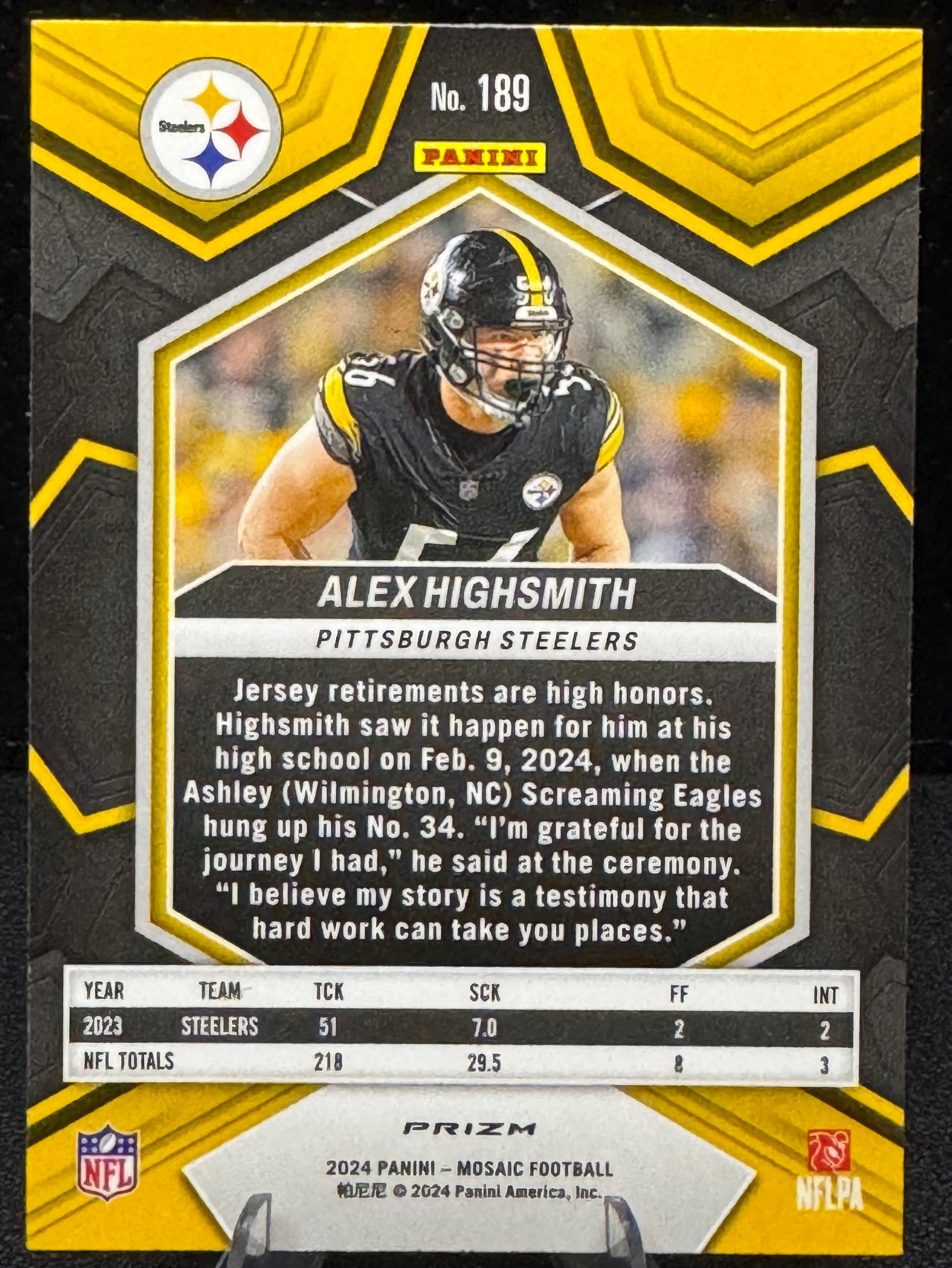 2024 Panini Mosaic Mosaic Green #189 Alex Highsmith Pittsburgh Steelers