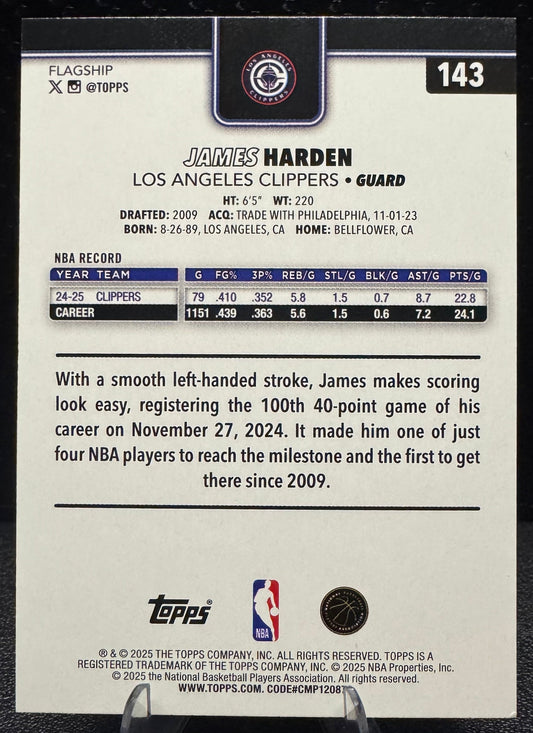 2025 - 26 Topps 143 James Harden Rainbow Foilboard Los Angeles Clippers - 787 Hobby House