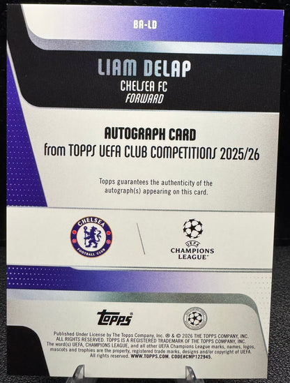 2025 - 26 Topps UEFA Club Competitions Autographs BALD Liam Delap AU - 787 Hobby House