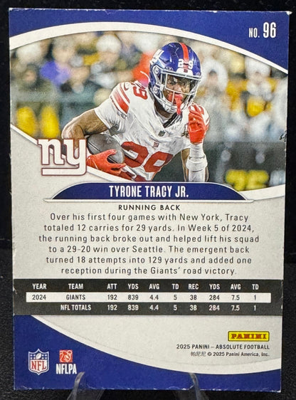 2025 Absolute 96 Tyrone Tracy Jr. New York Giants - 787 Hobby House