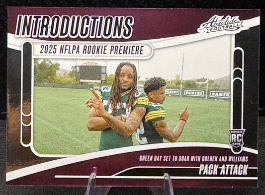 2025 Absolute Introductions I-SWS Savion Williams/Matthew Golden/Pack Attack Green Bay Packers - 787 Hobby House